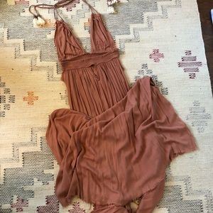 Free people long bohemian halter dress